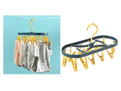 wieszak z klamerkami plastik 71812