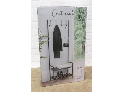 wieszak na ubrania czarny met 74000