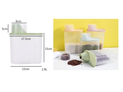 pojemnik z pokrywka i miarka 74751