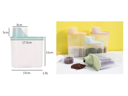 pojemnik z pokrywka i miarka 74753