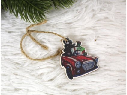 zawieszka drewniana samochod 91770