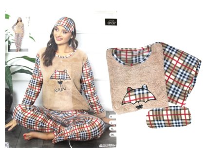 pizama damska polar dl spodni 92912