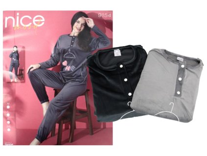 pizama damska welur dl spodni 92930