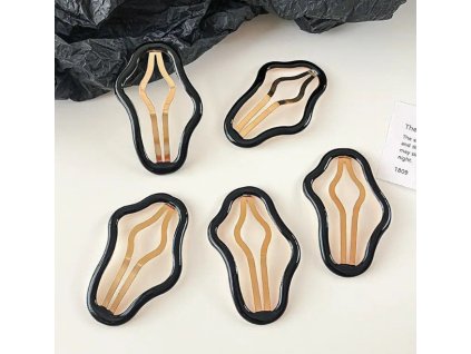 spinki do wlosow czarne meta 100801