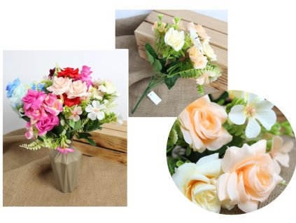 bukiet sztuczny roze 30 cm 5 104091