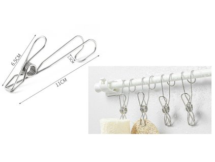 haczyk metalowy z klamra 11x 108599