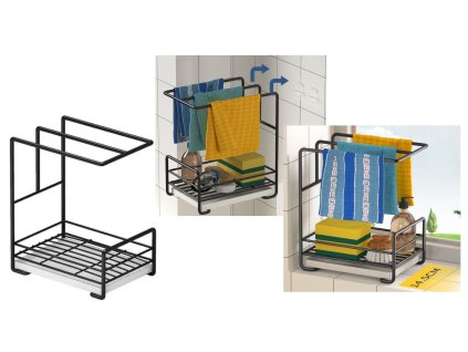 organizer na zlew metalowy 2 110138