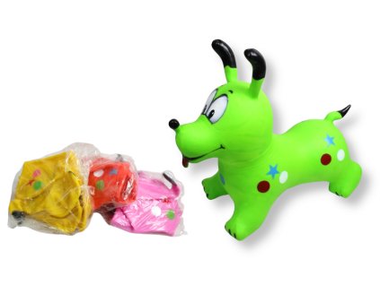 zabawka skoczek gumowy pies 110456