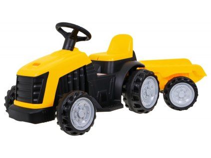 Traktor s přívěsem, žlutý