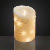 1Iv6led wachskerze mit led lichterkette tauperlen weiss 100 cm o 291 warm weisse leds batteriebetrieben