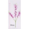 Umělá květina ORCHIDEA jemná na stonku 50 cm 3-ramenná - LIGHT PURPLE