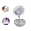 Kosmetické zrcátko s LED osvětlením, skládací