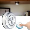 olxzMini LED Touch Control Night Light Wardrobe Bedroom Stairs Kitchen Wireless LED Cabinet Light Battery Powered