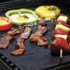 WENO3Pcs 40 X 30cm Black BBQ Grill Mat Barbecue Outdoor Baking Non Stick Pad Reusable Cooking
