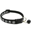 Obojek pro domácí mazlíčky s nastavitelnou velikostí a zvonkem 19-32 cm ČERNÝ