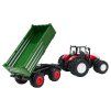 Červený RC traktor se zeleným přívěsem