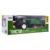 Červený RC traktor se zeleným přívěsem
