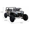 Čtyřmístné vozidlo Buggy ATV RACING UTV2000 s Li-ion baterií, bílé