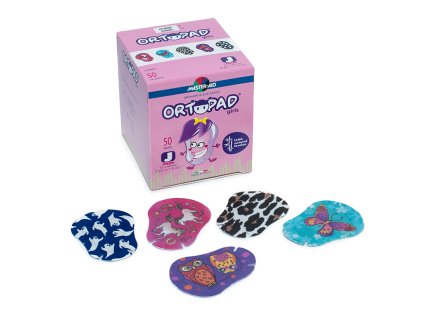 Detské okluzory Ortopad Dievčatá mix – bambusové