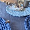 Prostírání ručně uháčkované v modré barvě