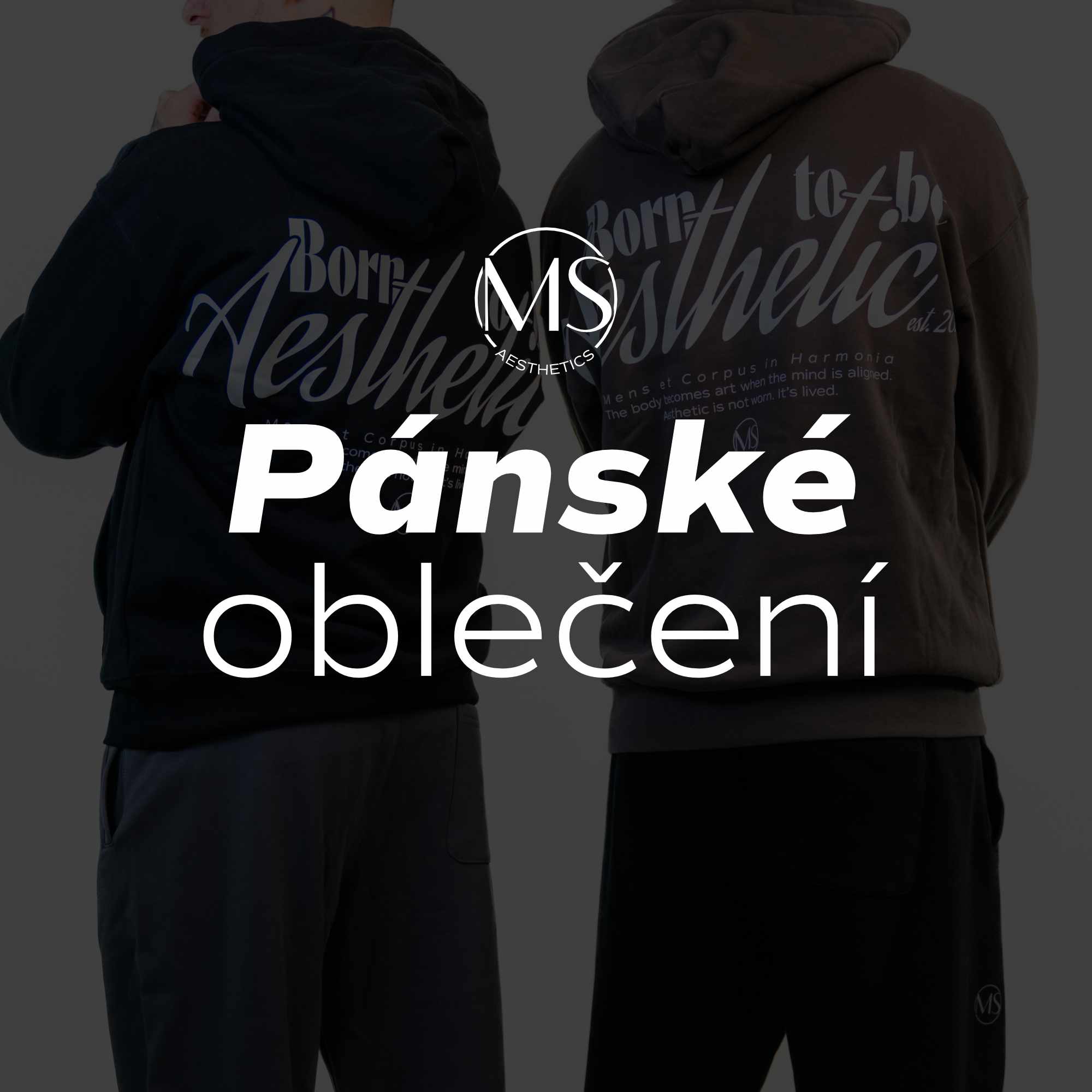 Pánské fitness oblečení, oversized trička MS Aesthetics