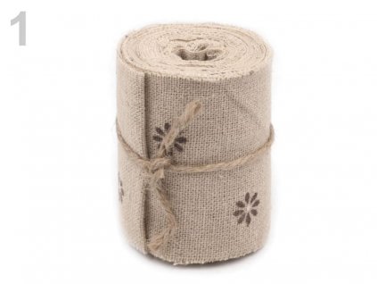 Bavlnená stuha šírka 60 mm s potlačou - návin 3m