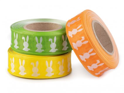 Stuha s drôtom šírka 25 mm zajac/1m