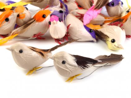 Dekorácia vtáčik s drôtikom