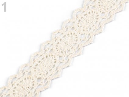 Čipka paličkovaná šírka 25 mm/1m