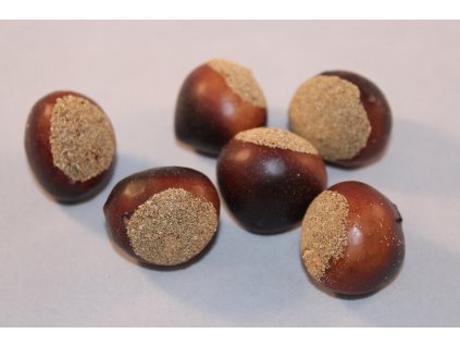 Dekoračné gaštany 6ks 3cm