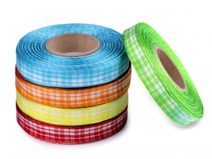 Károvaná stuha s drôtom šírka 15 mm/1m