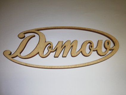 Drevený nápis Domov 14cm