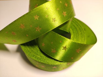 Stuha vianočná s hviezdami 25mm