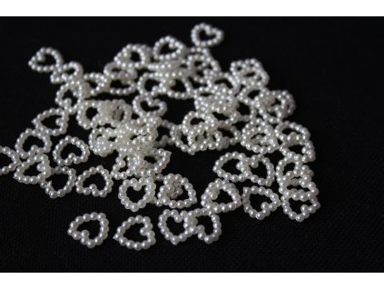 Perličky v tvare srdca 11x12mm (20ks)