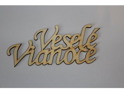 Drevený nápis VESELÉ VIANOCE - 2 10cm