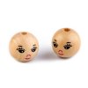 Drevené koráliky s tváričkami Ø22 mm (5ks)