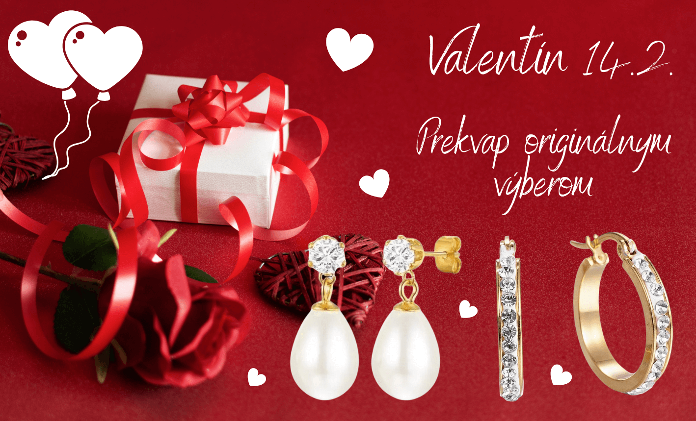 Obľúbené valentínske šperky dámske náušnice dámske náhrdelníky