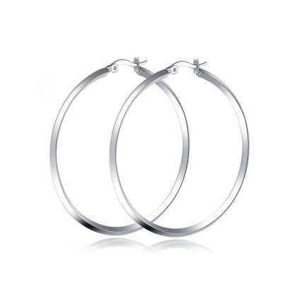 Náušnice z chirurgickej ocele kruhy 50 mm
