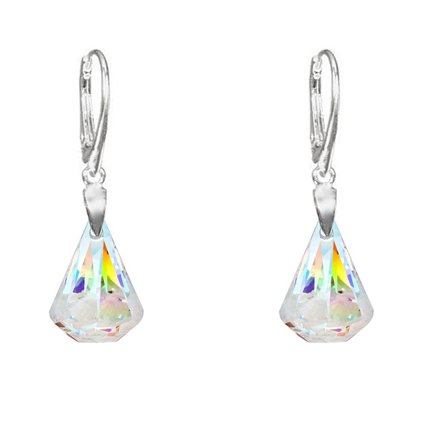 Strieborné dámske náušnice Crystals Aurore Boreale