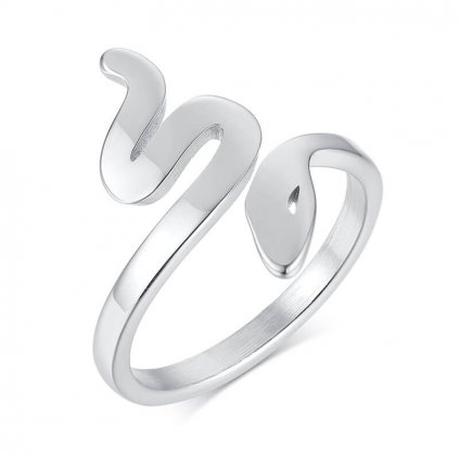 Dámsky prsteň so vzorom hada z chirurgickej ocele