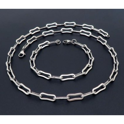 Retiazka a náramok z chirurgickej ocele 55 20