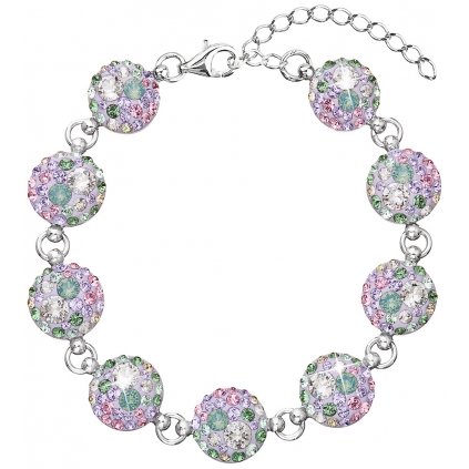 Sakura strieborný dámsky náramok so Swarovski Crystals