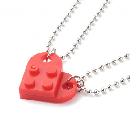 Dvojdielny prívesok srdiečko s retiazkami