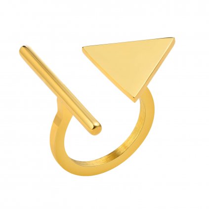 Štýlový výrazný dámsky prsteň z chirurgickej ocele Triangle