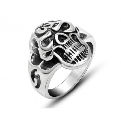 Biker Female Skull prsteň z chirurgickej ocele lebka