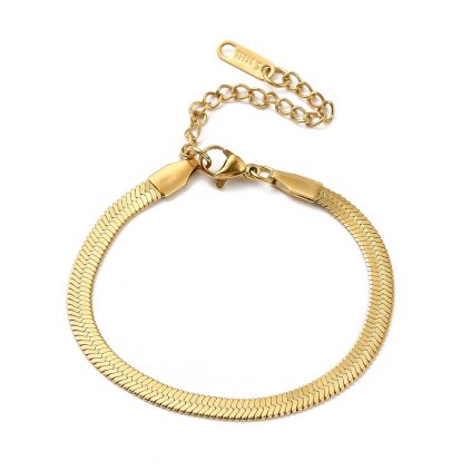 Dámsky pozlátený náramok Snake 4 mm z chirurgickej ocele