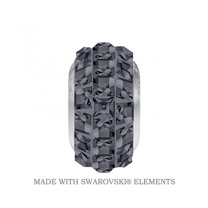 BeCharmed Pave Crystal Silver Night