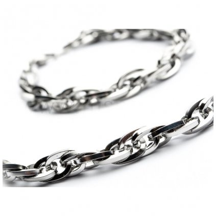 Súprava z chirurgickej ocele náhrdelník 55 cm na krk a retiazka 20 cm na ruku