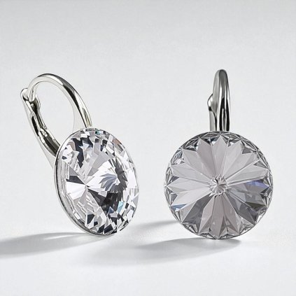 Náušnice Rivoli 14 mm Crystal číre pre dievčatá pre ženy