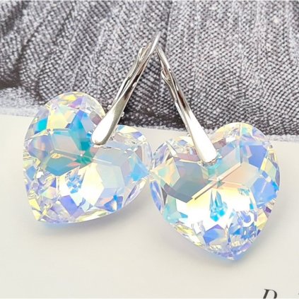 Exkluzívne náušnice Crystals Aurore Boreale 18 mm